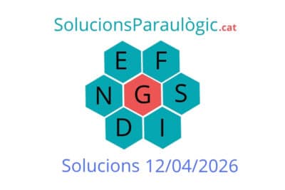 12 d'abril de 2026 - Totes les solucions del Paraulògic