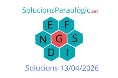 Paraulògic 13 d'abril de 2026: totes les solucions