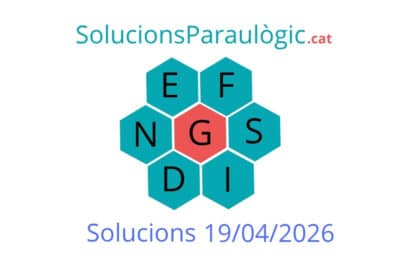 Paraulògic 19 d'abril de 2026: totes les solucions / 84 Paraules, 1 Tutis - B, I, L, O, P, S, E