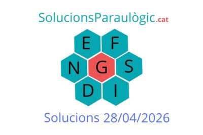 Solucions Paraulògic 28 d'abril de 2026 / 64 Paraules, 1 Tutis - A, D, E, M, R, T, X