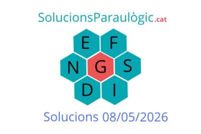 Totes les paraules del Paraulògic - 8 de maig de 2026 / 146 Paraules, 3 Tutis - A, G, I, L, O, S, P